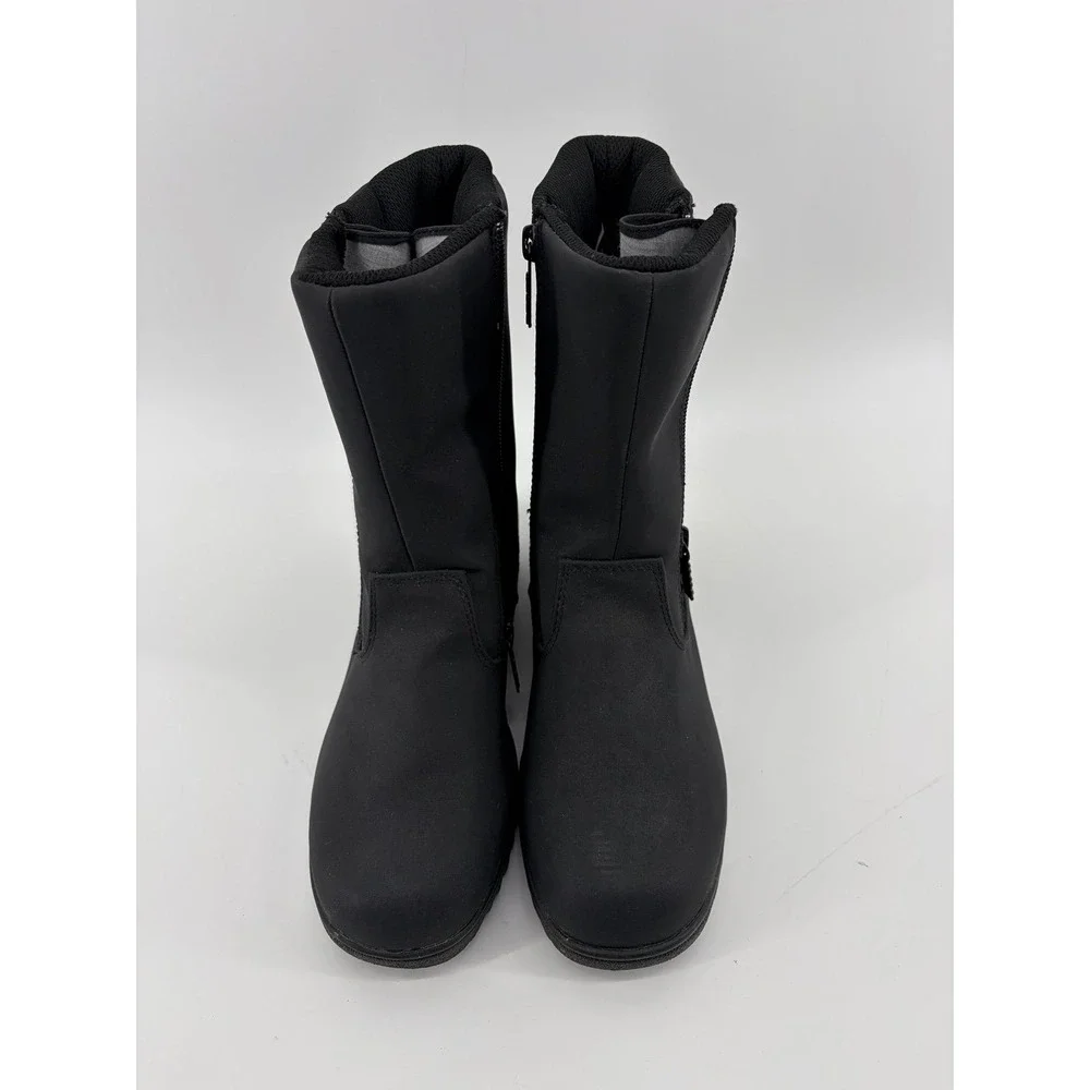 Totes Rosemary High Calf Boots, Black, Waterproof Zipper, Women's Size 8